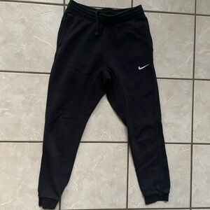 Nike Women’s Black Sweatpants with White Logo Size Small